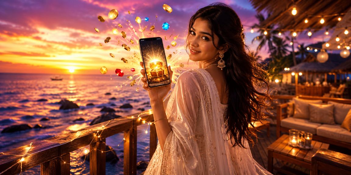 কক্সবাজার সমুদ্র সৈকতে মোবাইলে 54db হাই রোলার ডিপোজিট করছেন একজন খেলোয়াড়
